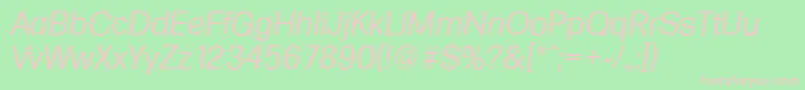 FormulaserialItalic Font – Pink Fonts on Green Background