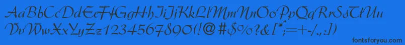 ArgentineRegular Font – Black Fonts on Blue Background