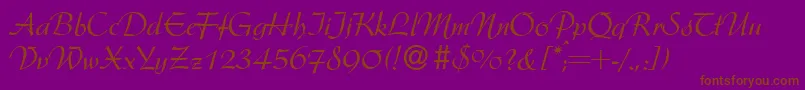 ArgentineRegular Font – Brown Fonts on Purple Background