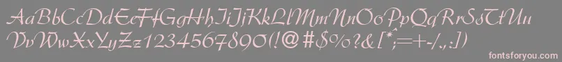 ArgentineRegular Font – Pink Fonts on Gray Background