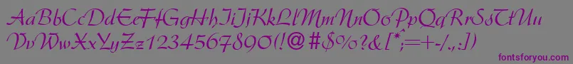 ArgentineRegular Font – Purple Fonts on Gray Background