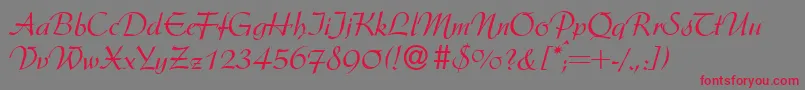 ArgentineRegular-Schriftart – Rote Schriften auf grauem Hintergrund