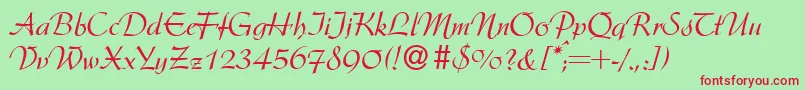 ArgentineRegular Font – Red Fonts on Green Background