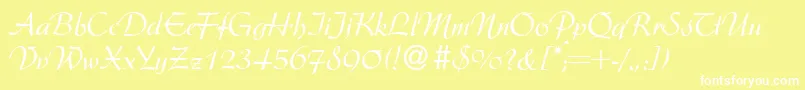 フォントArgentineRegular – 黄色い背景に白い文字