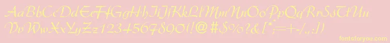 ArgentineRegular Font – Yellow Fonts on Pink Background