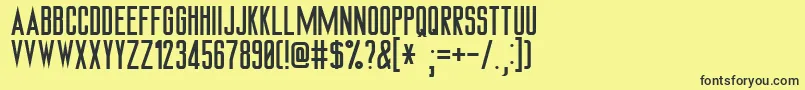 TRegular Font – Black Fonts on Yellow Background