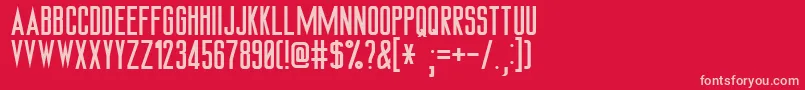 TRegular Font – Pink Fonts on Red Background