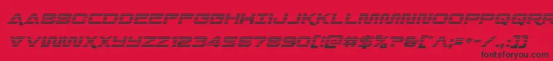 フォントQuarkstormgradital – 赤い背景に黒い文字