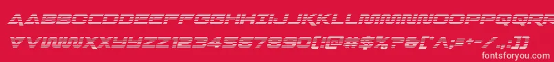 Fonte Quarkstormgradital – fontes rosa em um fundo vermelho