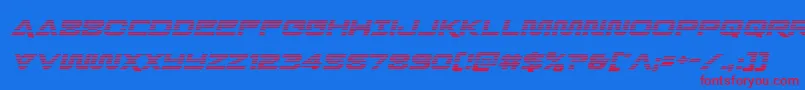 Quarkstormgradital Font – Red Fonts on Blue Background