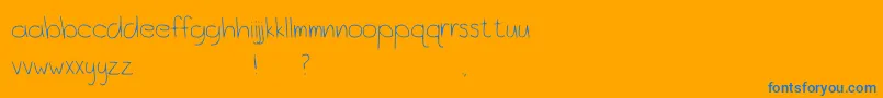 OceanCityPark Font – Blue Fonts on Orange Background