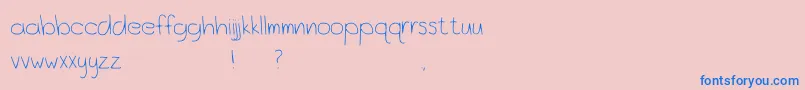 OceanCityPark-Schriftart – Blaue Schriften auf rosa Hintergrund