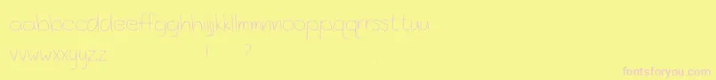 OceanCityPark Font – Pink Fonts on Yellow Background