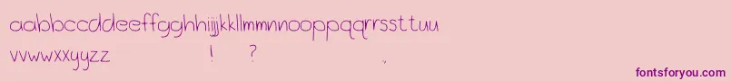 OceanCityPark Font – Purple Fonts on Pink Background