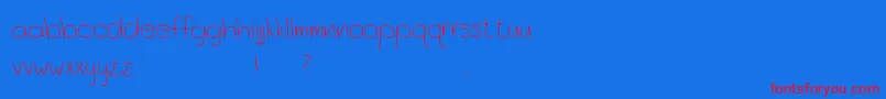 OceanCityPark-Schriftart – Rote Schriften auf blauem Hintergrund