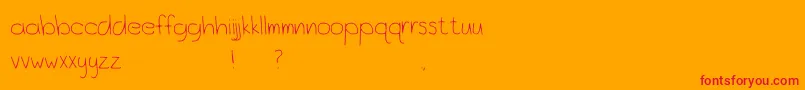 OceanCityPark Font – Red Fonts on Orange Background