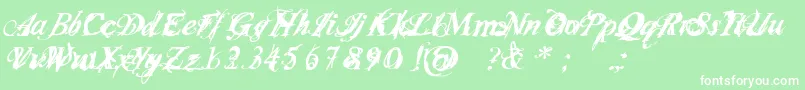 Infii Font – White Fonts on Green Background