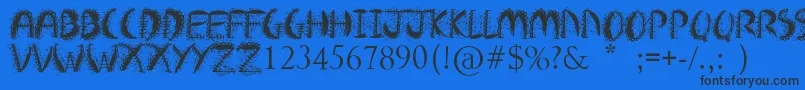 CrazyWeekend Font – Black Fonts on Blue Background