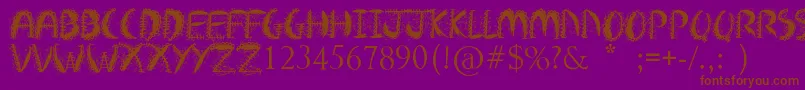 CrazyWeekend Font – Brown Fonts on Purple Background