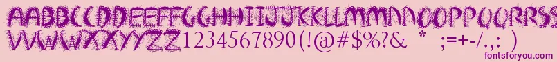 CrazyWeekend Font – Purple Fonts on Pink Background