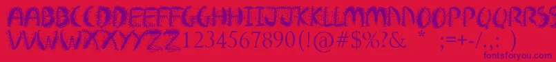 CrazyWeekend Font – Purple Fonts on Red Background