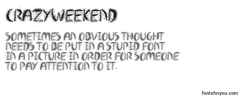 Review of the CrazyWeekend Font