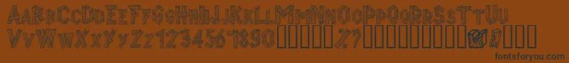 Шрифт Alphawood – чёрные шрифты на коричневом фоне