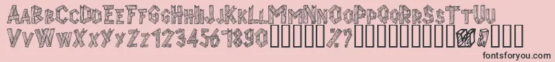 Alphawood Font – Black Fonts on Pink Background