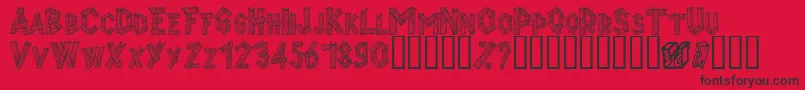 Alphawood Font – Black Fonts on Red Background