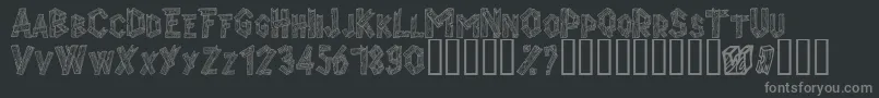 Alphawood Font – Gray Fonts on Black Background