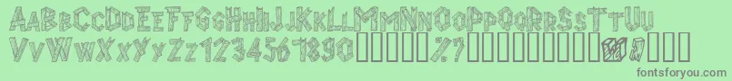 Alphawood Font – Gray Fonts on Green Background