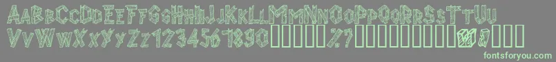 Alphawood Font – Green Fonts on Gray Background