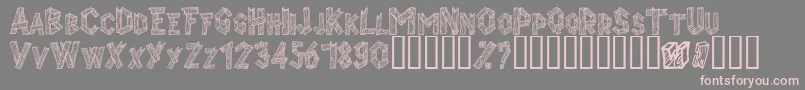 Alphawood Font – Pink Fonts on Gray Background