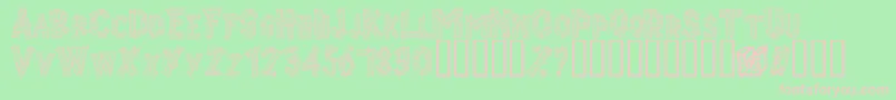 Alphawood-fontti – vaaleanpunaiset fontit vihreällä taustalla