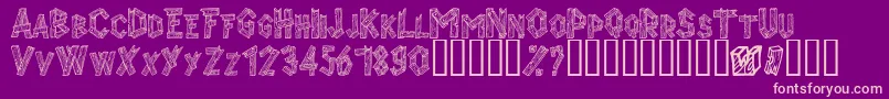 Alphawood Font – Pink Fonts on Purple Background