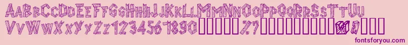 Alphawood Font – Purple Fonts on Pink Background