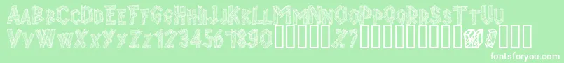 Alphawood Font – White Fonts on Green Background