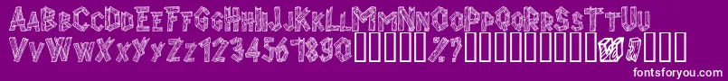 Alphawood Font – White Fonts on Purple Background