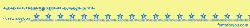 EasytoubleTrial Font – Blue Fonts on Yellow Background