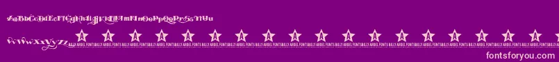 EasytoubleTrial Font – Pink Fonts on Purple Background