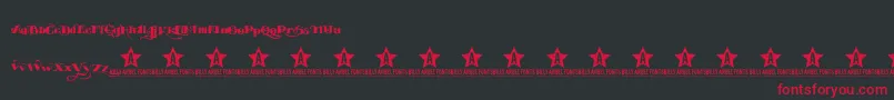 EasytoubleTrial Font – Red Fonts on Black Background