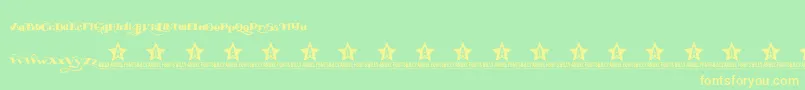 EasytoubleTrial Font – Yellow Fonts on Green Background