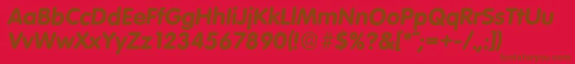 Police VolkswagenserialXboldItalic – polices brunes sur fond rouge