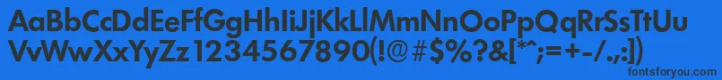 LimerickserialBold Font – Black Fonts on Blue Background