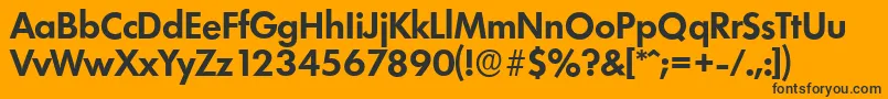 LimerickserialBold Font – Black Fonts on Orange Background