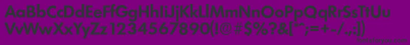 LimerickserialBold-Schriftart – Schwarze Schriften auf violettem Hintergrund