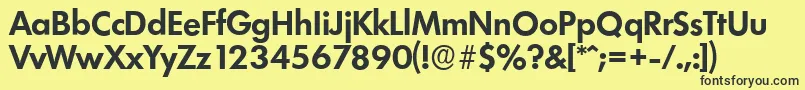 LimerickserialBold Font – Black Fonts on Yellow Background