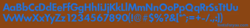 LimerickserialBold Font – Blue Fonts on Brown Background