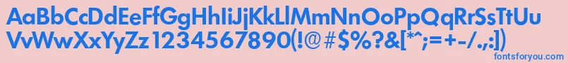 LimerickserialBold Font – Blue Fonts on Pink Background