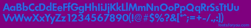 LimerickserialBold Font – Blue Fonts on Purple Background